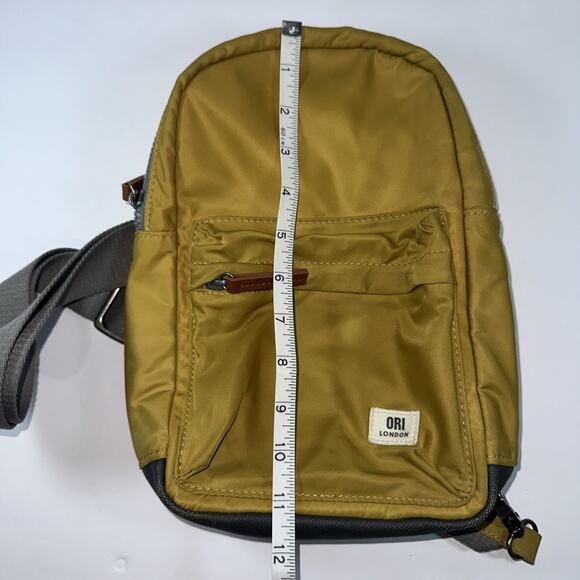 ORI London Sling Bag Mustard WILLESDEN Recycled Nylon Adjustable Casual - Picture 15 of 16